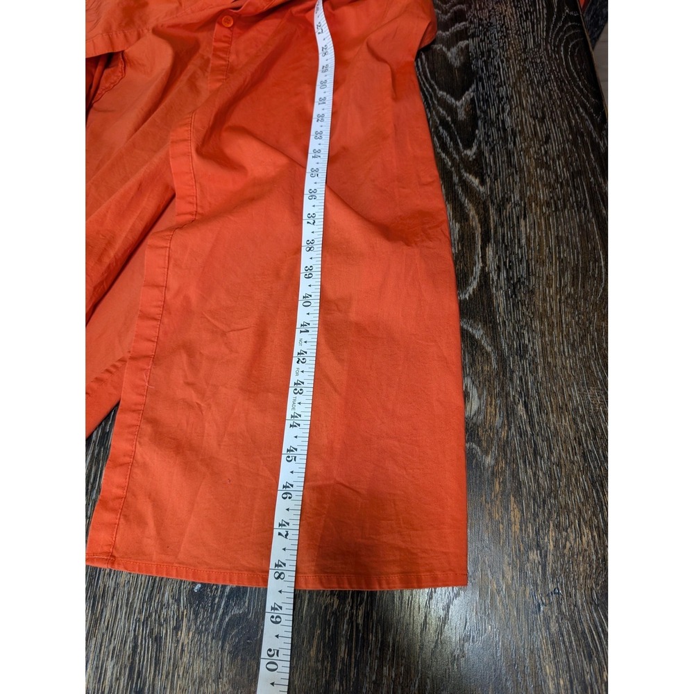 7th Avenue Design Studio Dress Womens XL Orange Midi Fit & Flare Puff Sleeve - Picture 8 of 8